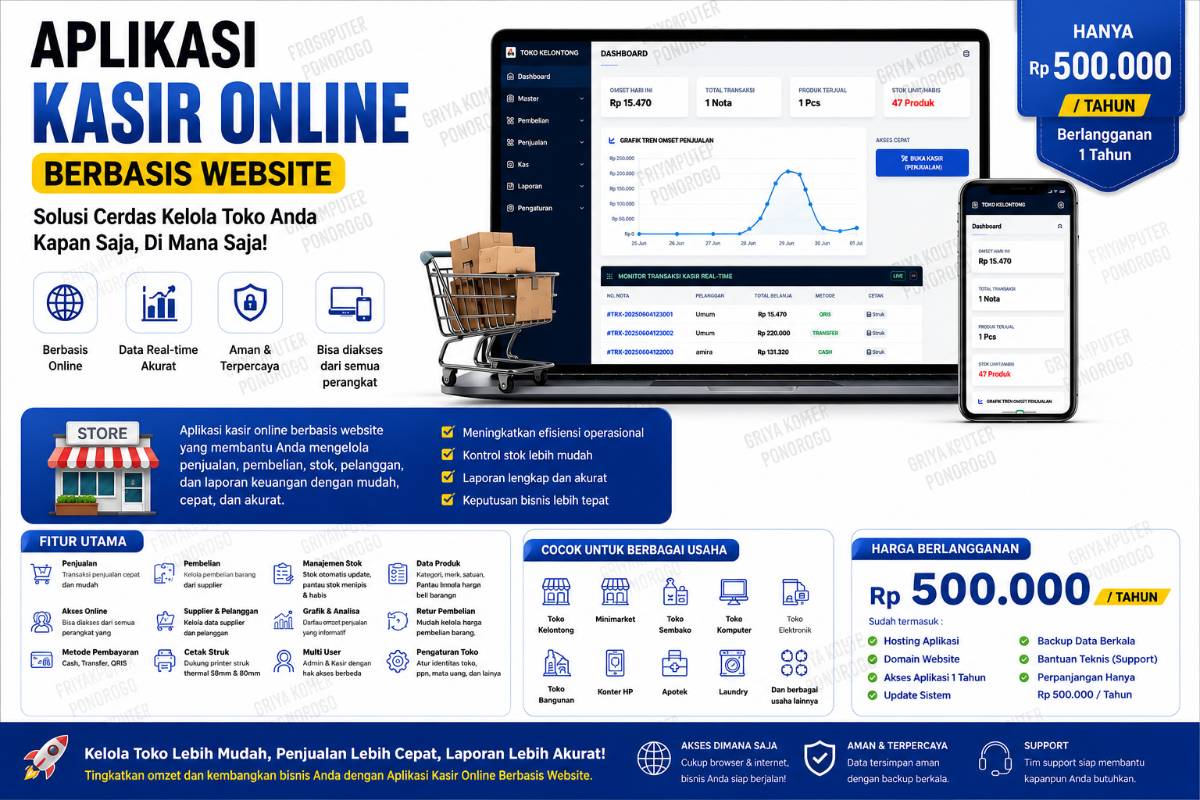 Aplikasi Kasir Online Berbasis Website